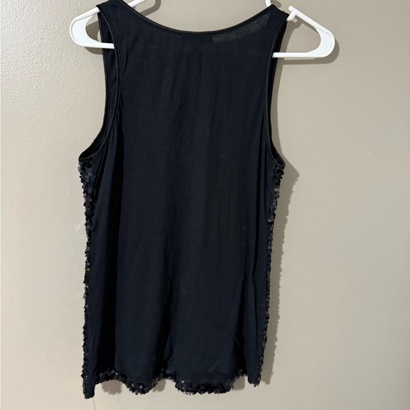 Express Black Sequin Tank Top - Picture 2 of 6